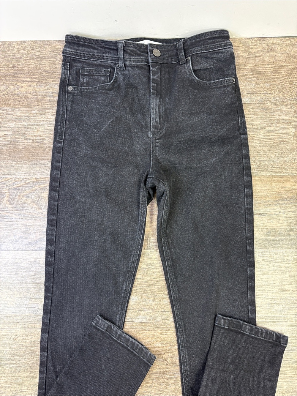 The Fold London Black Washed High Rise Skinny Jeans Size US 6 UK 10